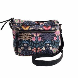 Bueno Floral Soft Vinyl Crossbody Zippered Bag